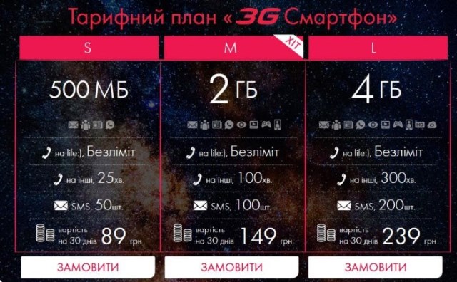 3G Интернет LIFE смартфон