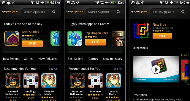 Рис. №2. Amazon Appstore на телефоне