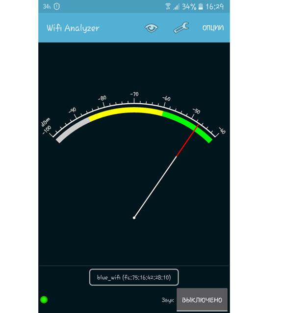 №2. Измеритель сигнала в Wi-Fi Analyzer