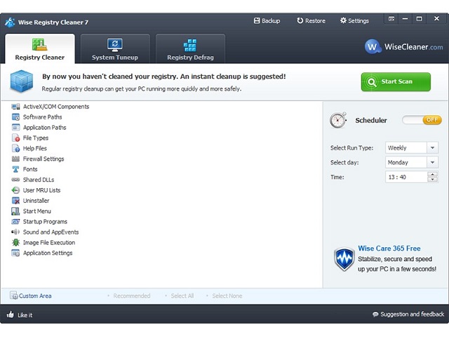 Wise Registry Cleaner Free