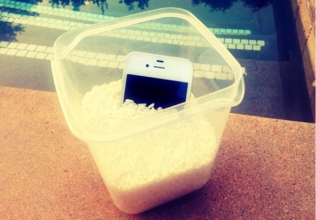 Рис. №5. iPhone в пищевом контейнере с рисом
