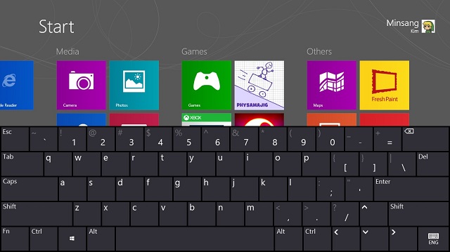 Рис. №5. Экранная клавиатура в Windows 10