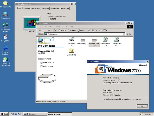 Рис. №3. Windows 2000 – неудачная версия ОС