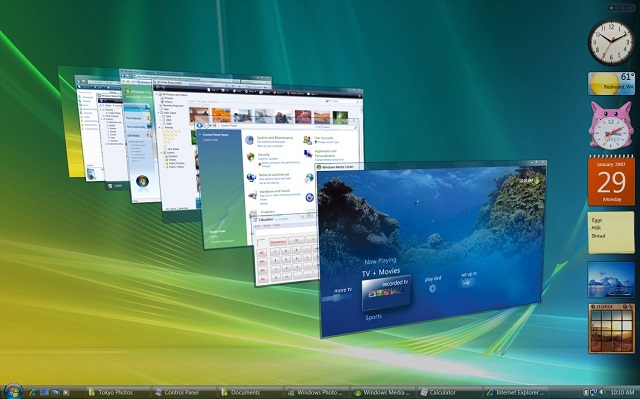 Рис. №7. Windows Vista – новый подход к оформлению