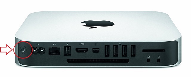 Рис. №5. Кнопка включения на MAC Mini