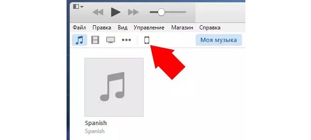 Значок телефона в программе
