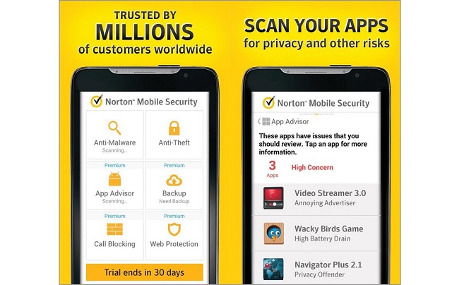 Рис. №7. Работа Norton Mobile Security