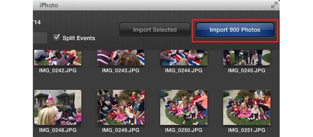 Рис. №5. Кнопка «Import…» в программе iPhoto