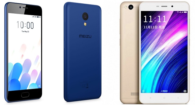 Рис. №4. Meizu M5c и Xiaomi Redmi 4a