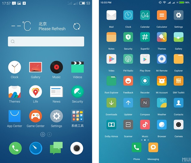 Рис. №7. Flyme и MIUI