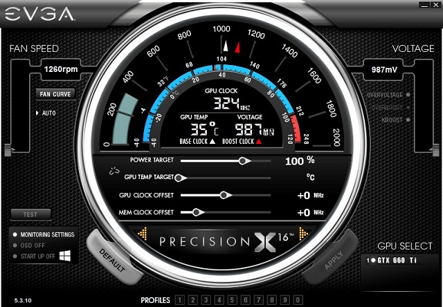 Рис. №1. EVGA Precision X