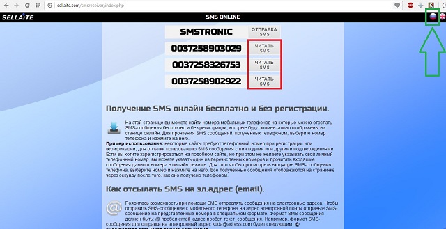 Рис. №1. Использование сервиса sellaite.com