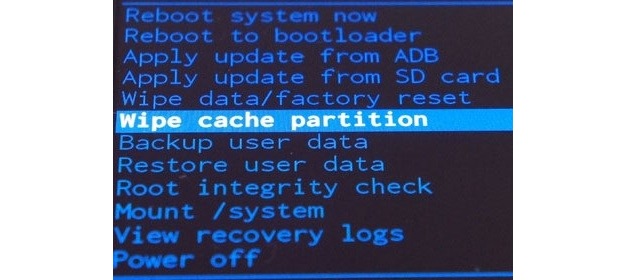 Что значит Wipe cache partition