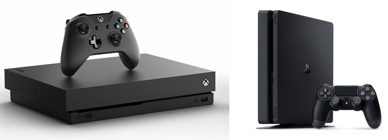 Черный Xbox (слева) и PS (справа)