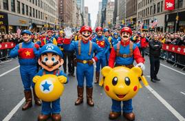 40-летие Super Mario Bros. на параде Macy's